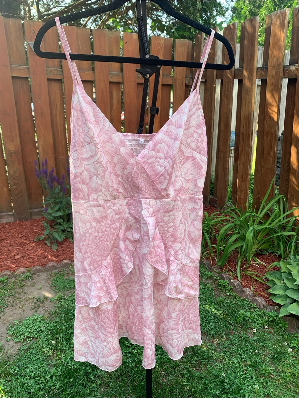Pink Floral Ruffle Sundress - Women
